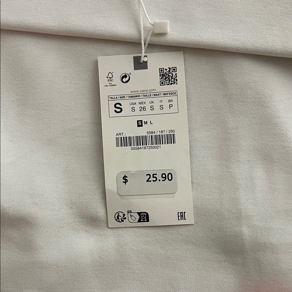 Zara Off-White Strapless Top - Picture 3 of 3